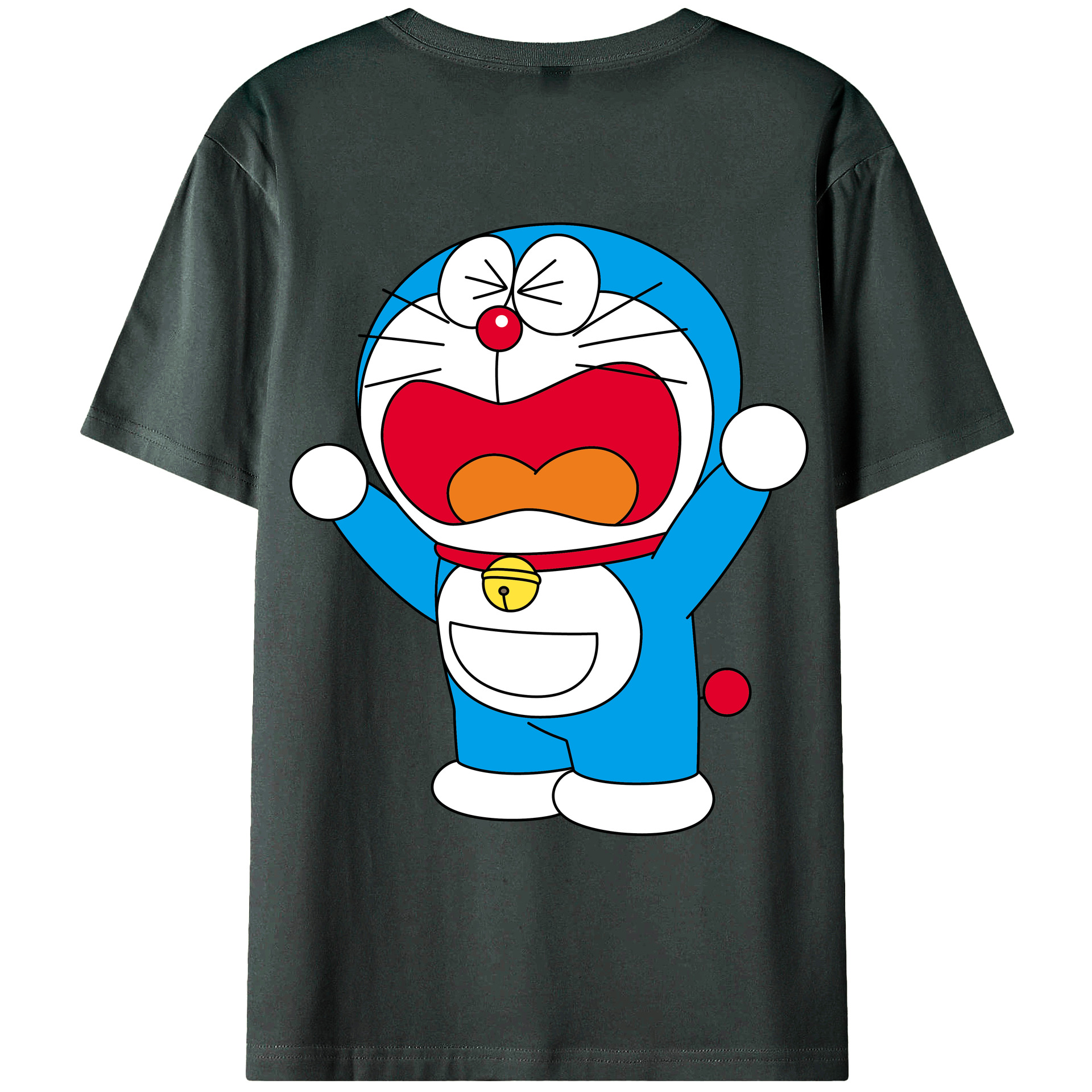 （画像用） ドラえもん Doraemon 綿100％ メンズ半袖Tシャツ（バックプリント） 通気性